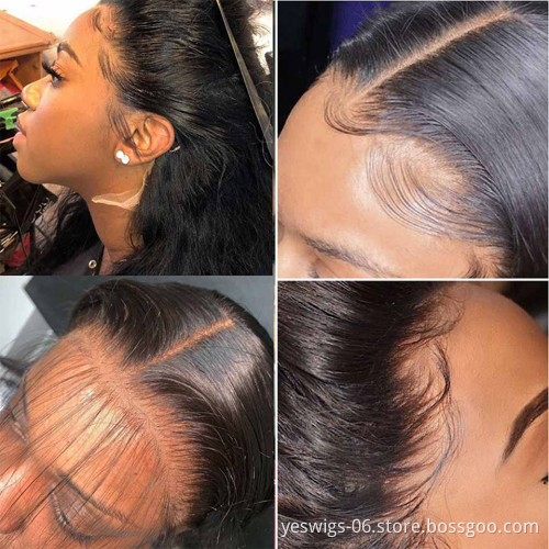 Cheap Lace Frontal Wig Yeswigs Raw Brazilian Virgin Cuticle Aligned Natural Human Hair HD Full Lace Front Wigs For Black Women